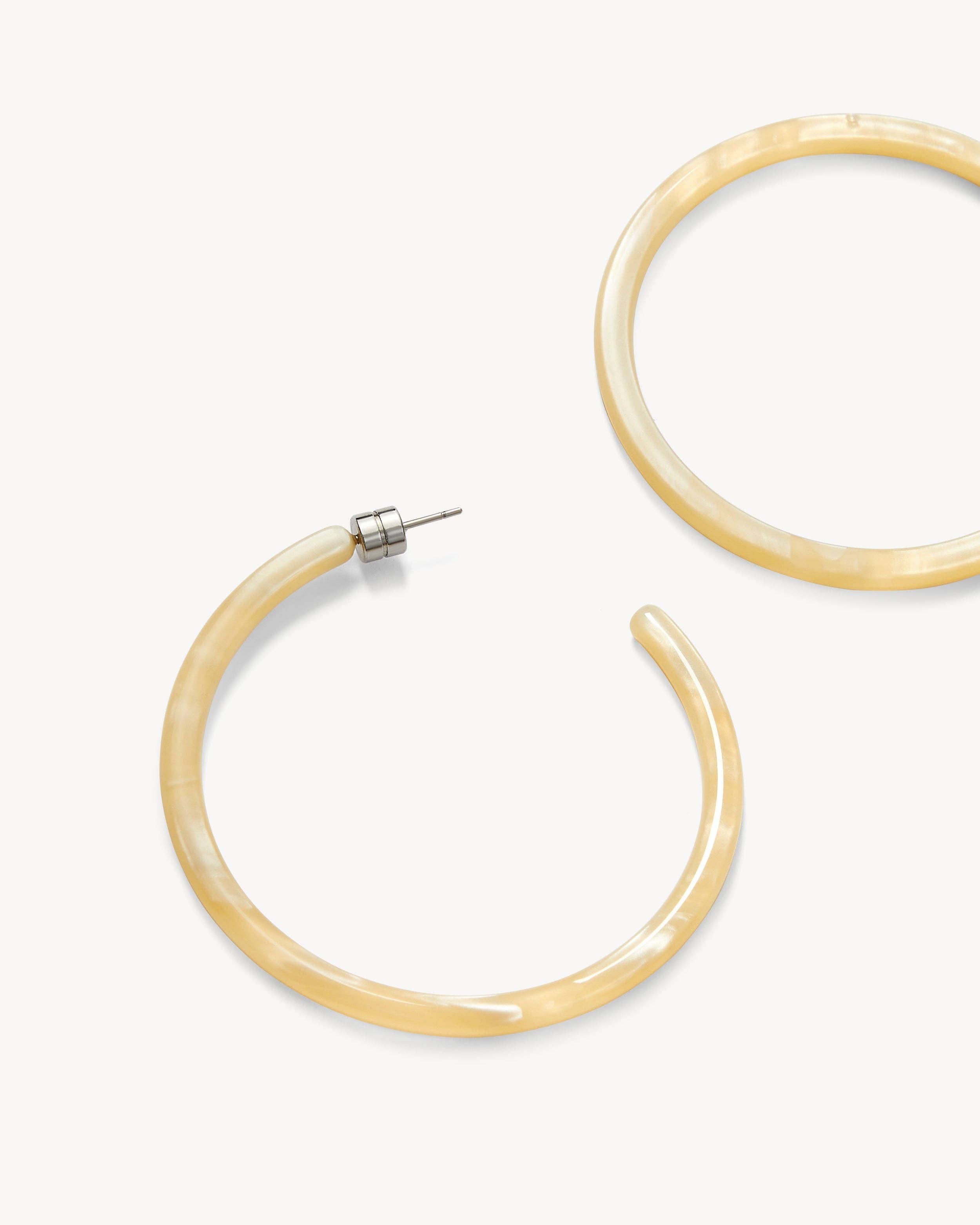 Large Hoops in Citrine