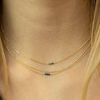 Sophie Deschamps Grace necklace with Green diamond