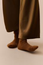 Pairs Chestnut Brown Ultra Soft Alpaca Socks