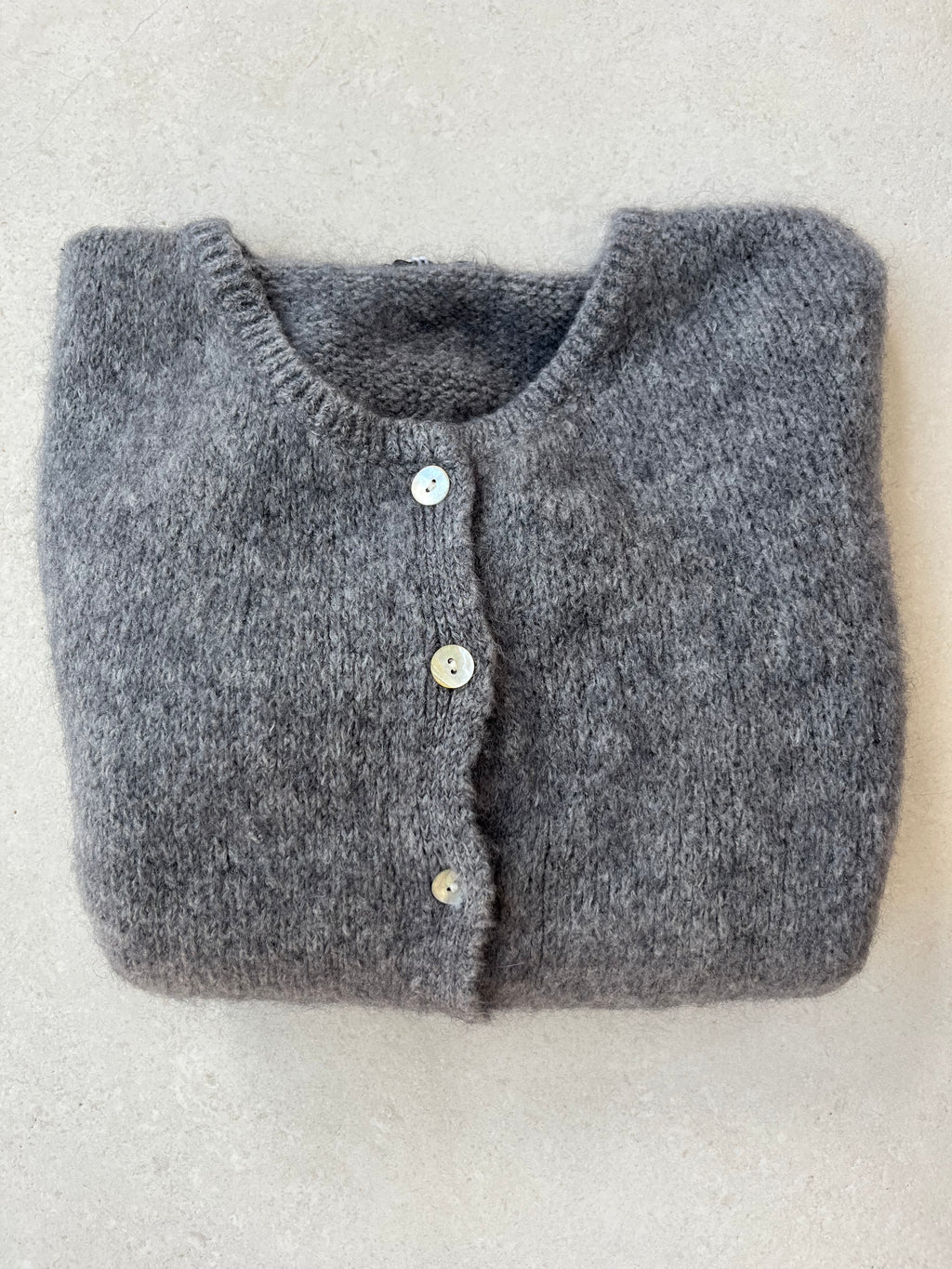 Mohair Short sleeve in Charcoal