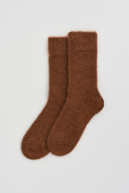 Pairs Chestnut Brown Ultra Soft Alpaca Socks