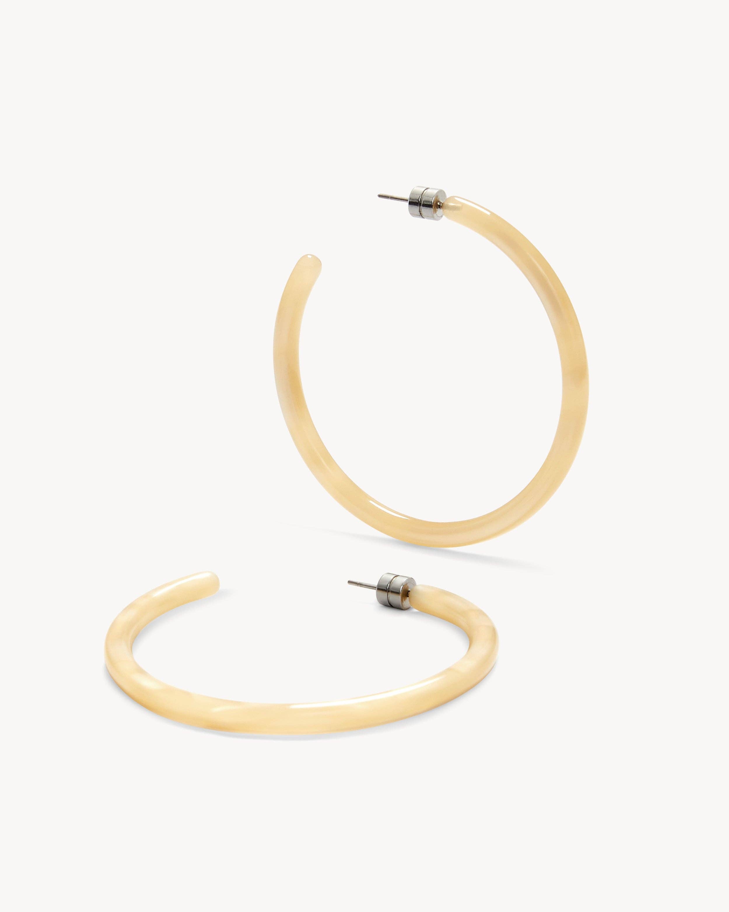 Large Hoops in Citrine