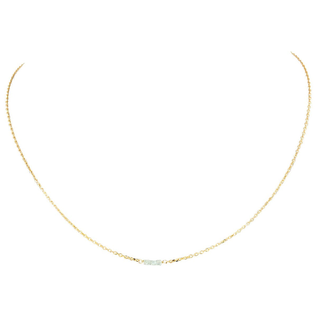 Sophie Deschamps Grace necklace with Green diamond