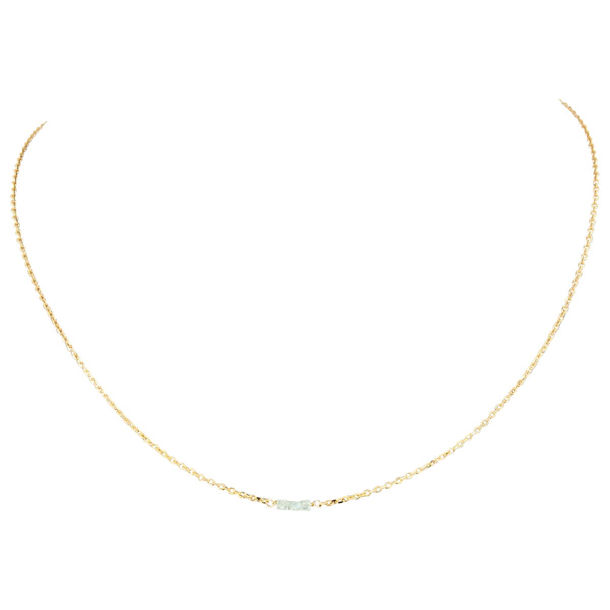Sophie Deschamps Grace necklace with Green diamond