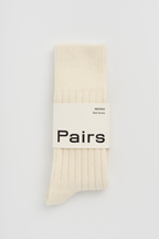 Pairs Clotted Cream Merino Bed Socks