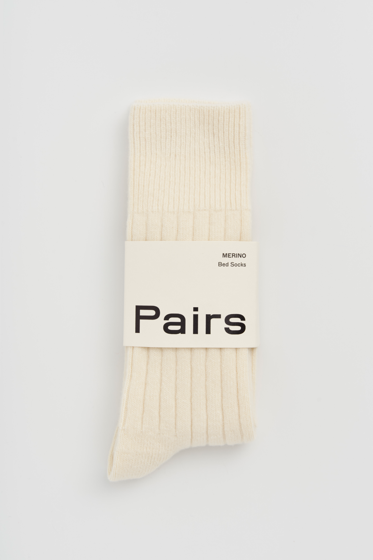 Pairs Clotted Cream Merino Bed Socks