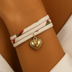 Indian Ribbon Necklace with Heart pendant
