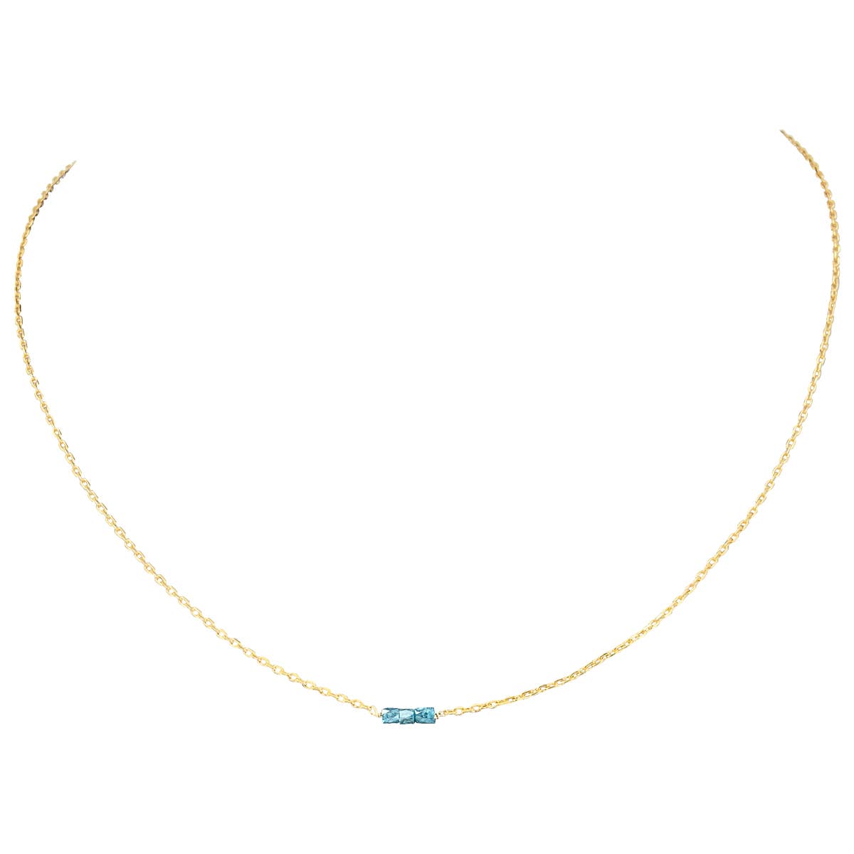 Sophie Deschamps Grace necklace with Green diamond