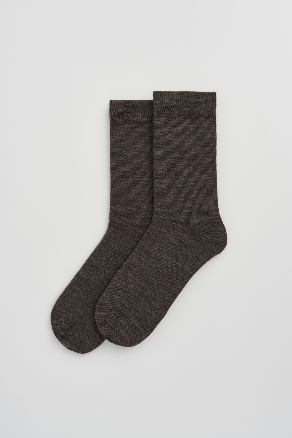 Pairs Deep Earth Brown Merino Socks