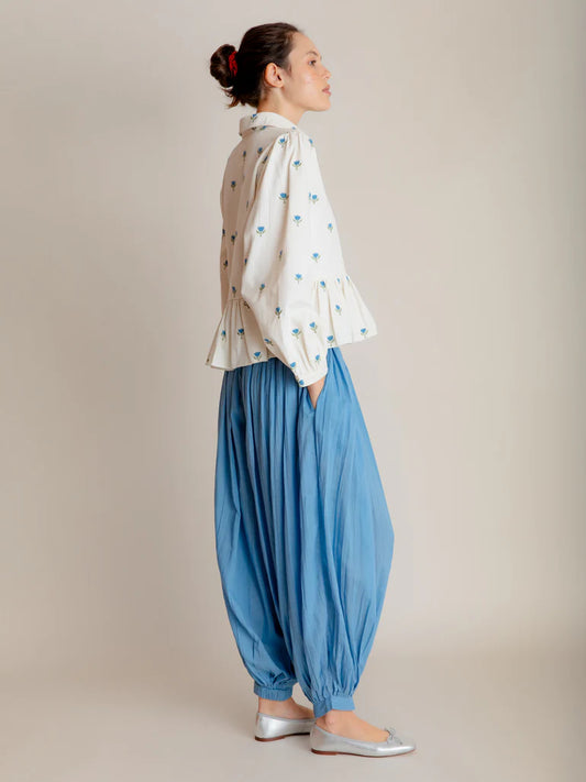 Daydress Soft blue cotton voile trouser