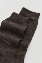 Pairs Deep Earth Brown Merino Socks