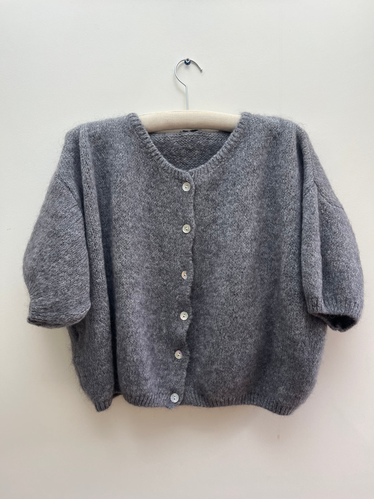 Mohair Short sleeve in Charcoal
