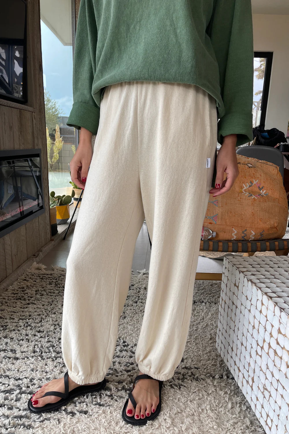 Le Bon Shoppe Women's Cotton Balloon Pants - Naturel