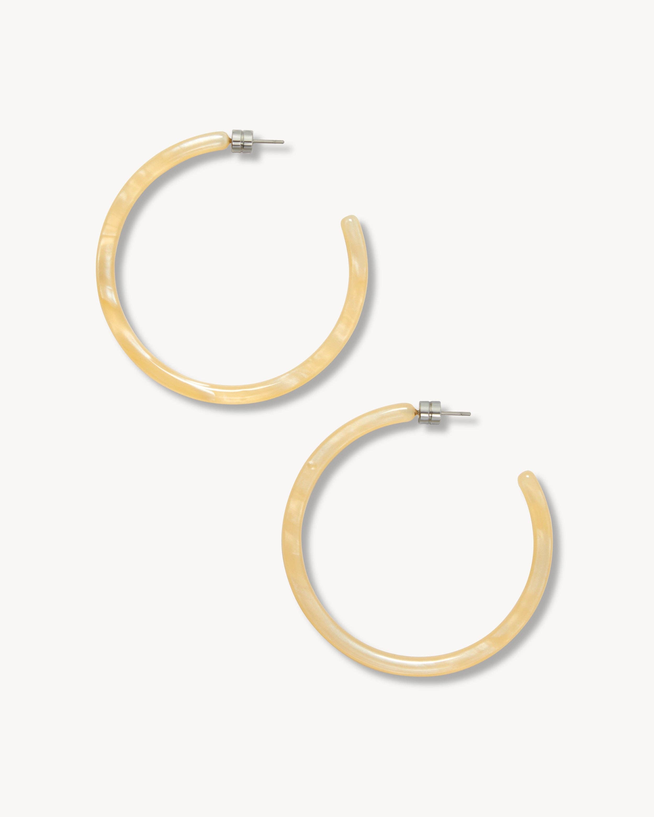 Large Hoops in Citrine