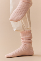 Pairs Frosting Pink Merino Bed Socks