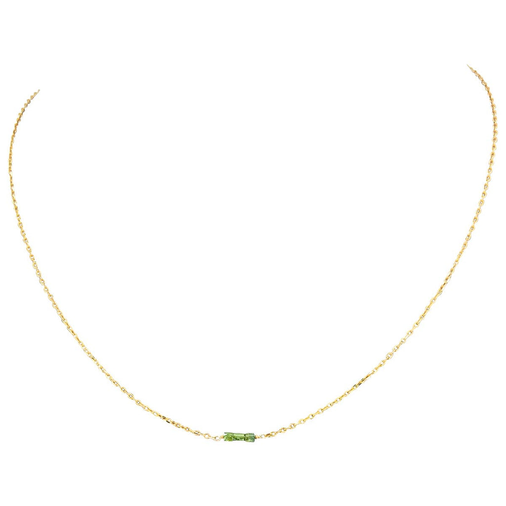 Sophie Deschamps Grace necklace with Green diamond
