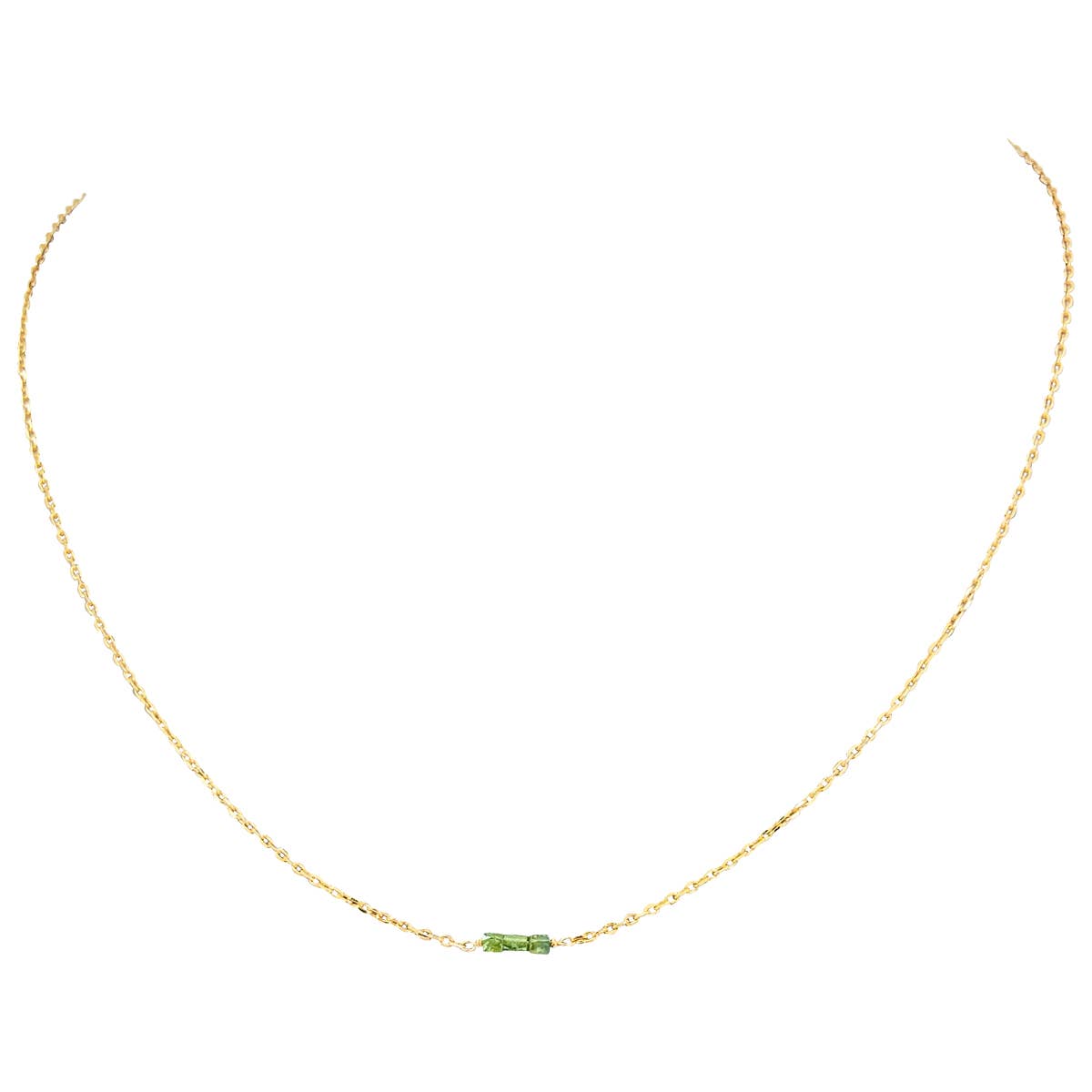 Sophie Deschamps Grace necklace with Green diamond