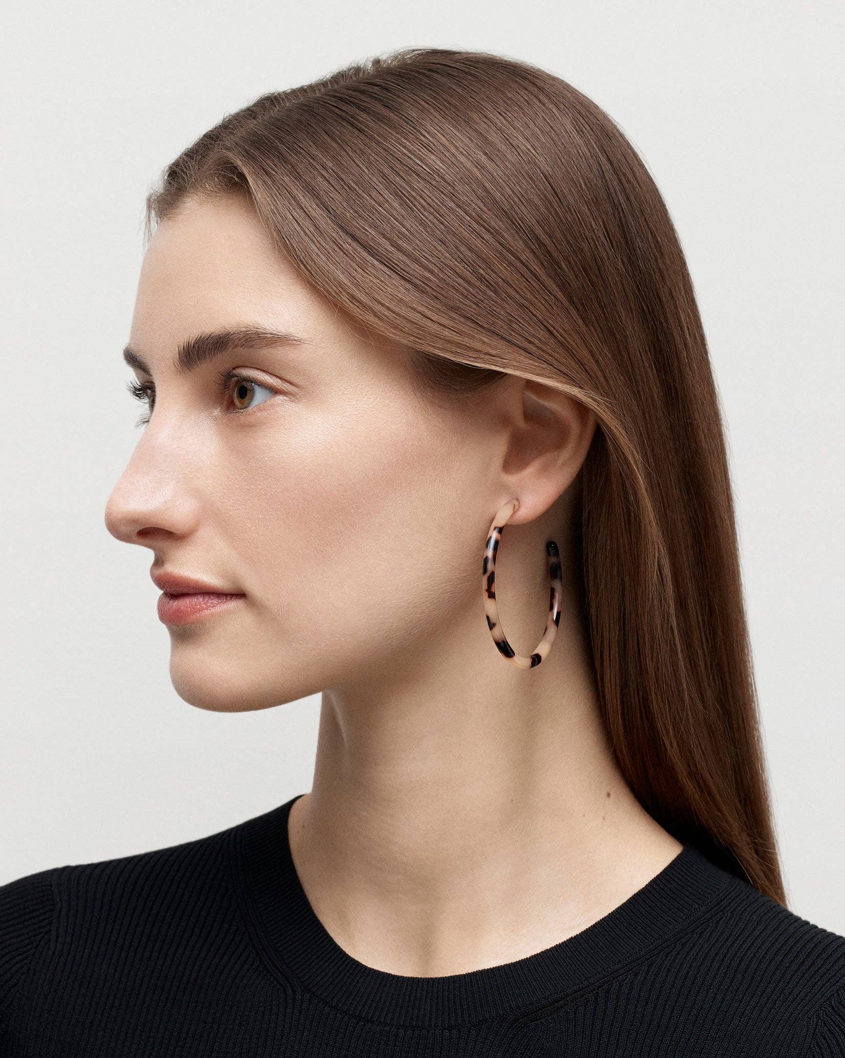Large Hoops in Citrine