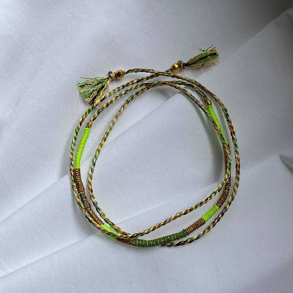 Sukh lucky charm cord bracelet: LIGHT GREY