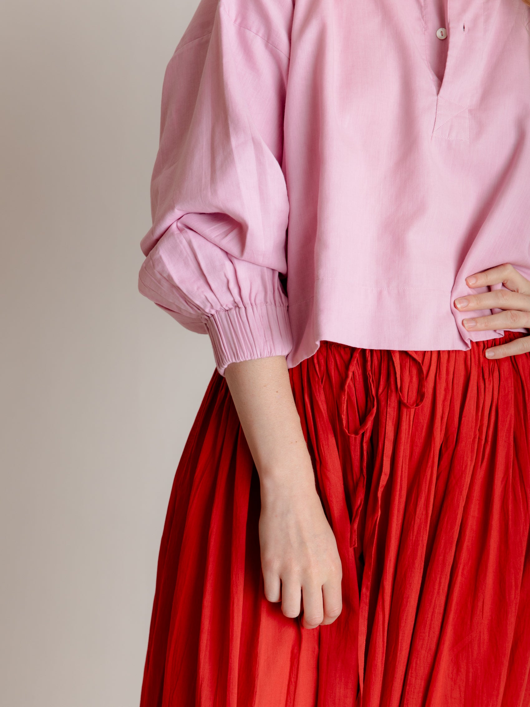 Daydress Pimento Red Cotton voile trousers