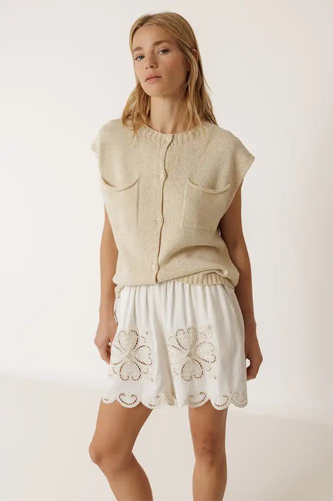 Indi and Cold Stone Embroidered Shorts