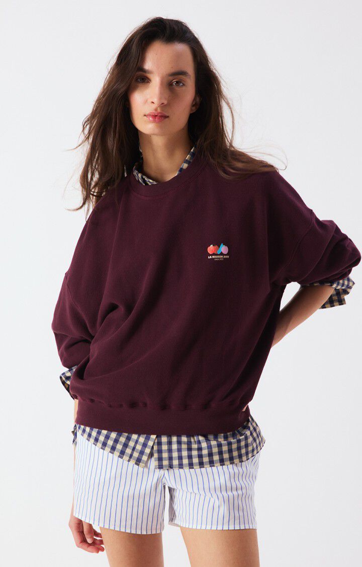 American Vintage Atubay Sweater in Wine Lie