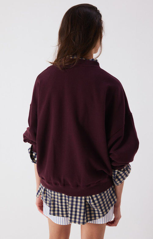 American Vintage Atubay Sweater in Wine Lie