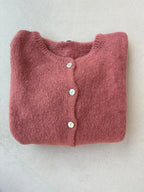 Mohair long sleeved cardigan in Dusty Pink