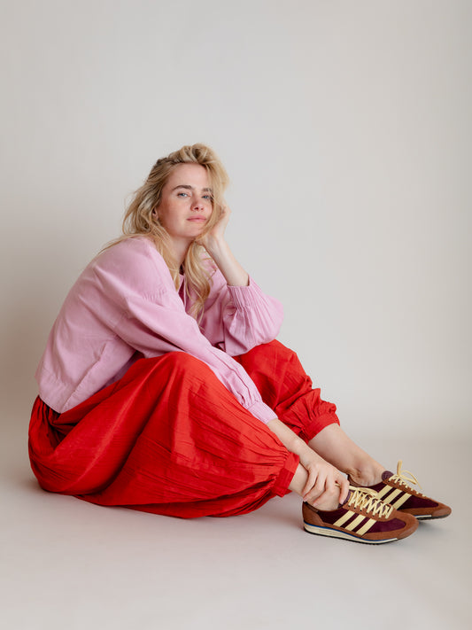 Daydress soft terracotta cotton voile trouser