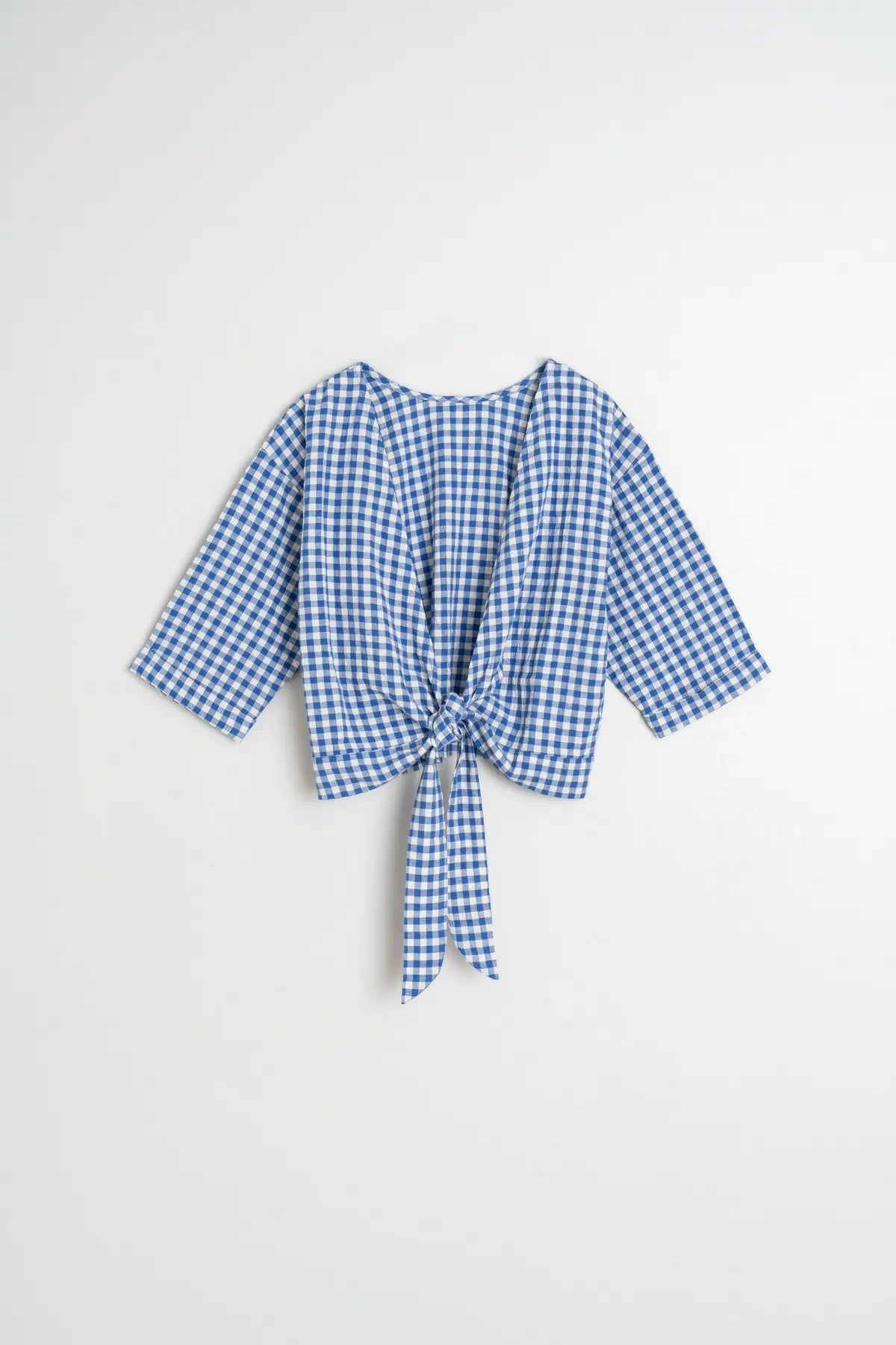 Indi & Cold Multi position Gingham top