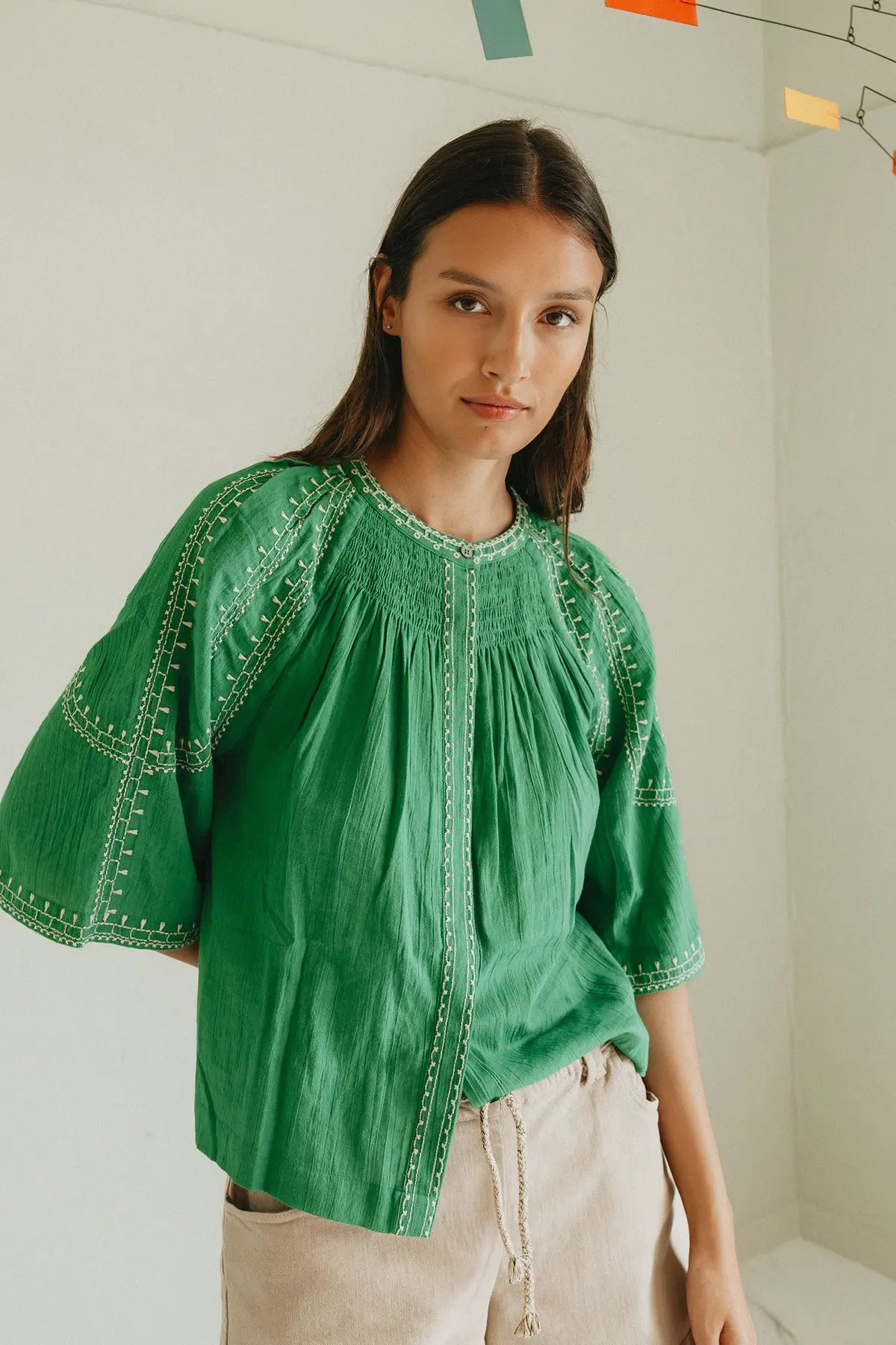 Indi & Cold embroidered blouse