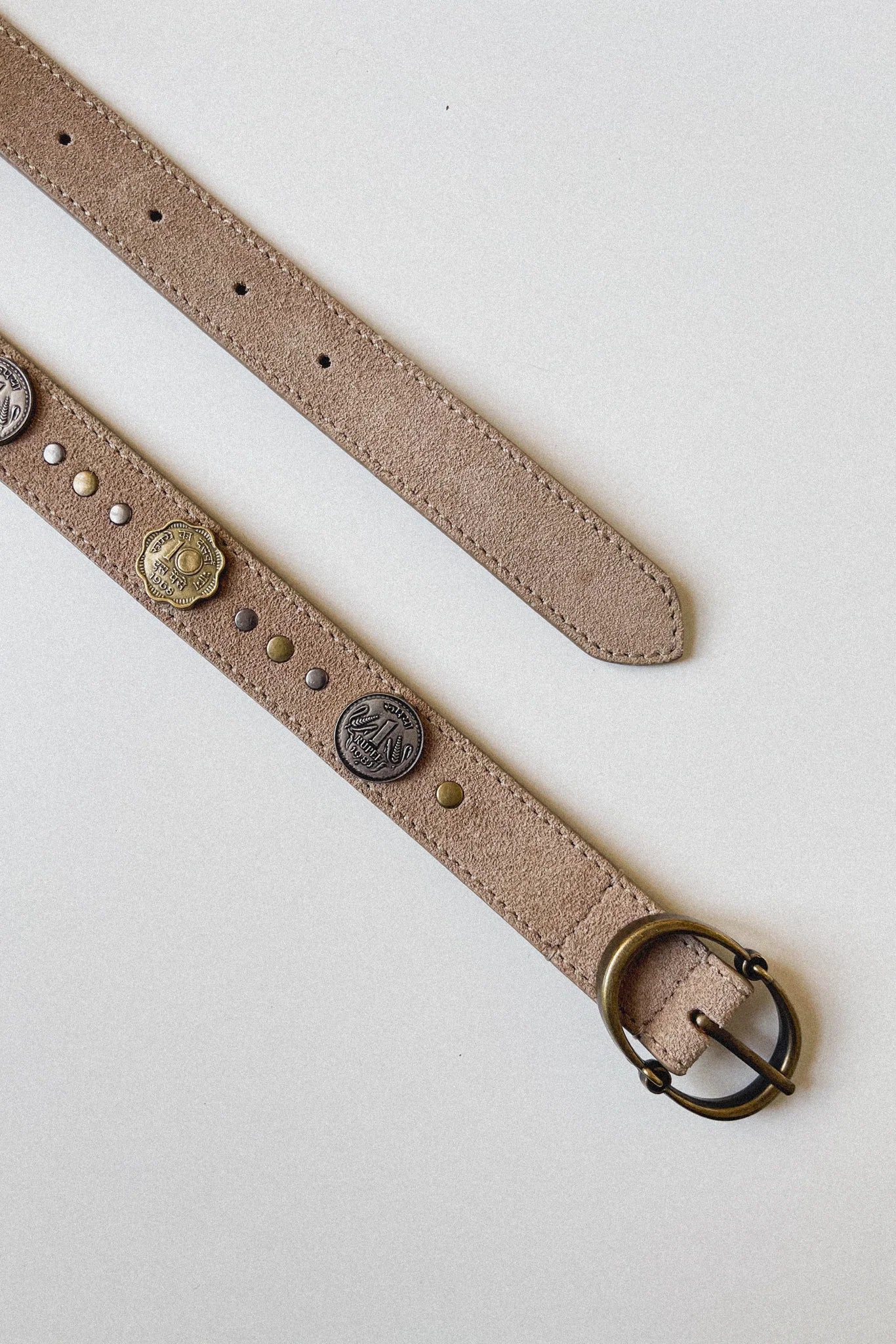 Suede Sikka Studded Belt