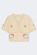 Narcise Embroidered Blouse Ecru