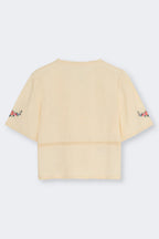 Narcise Embroidered Blouse Ecru