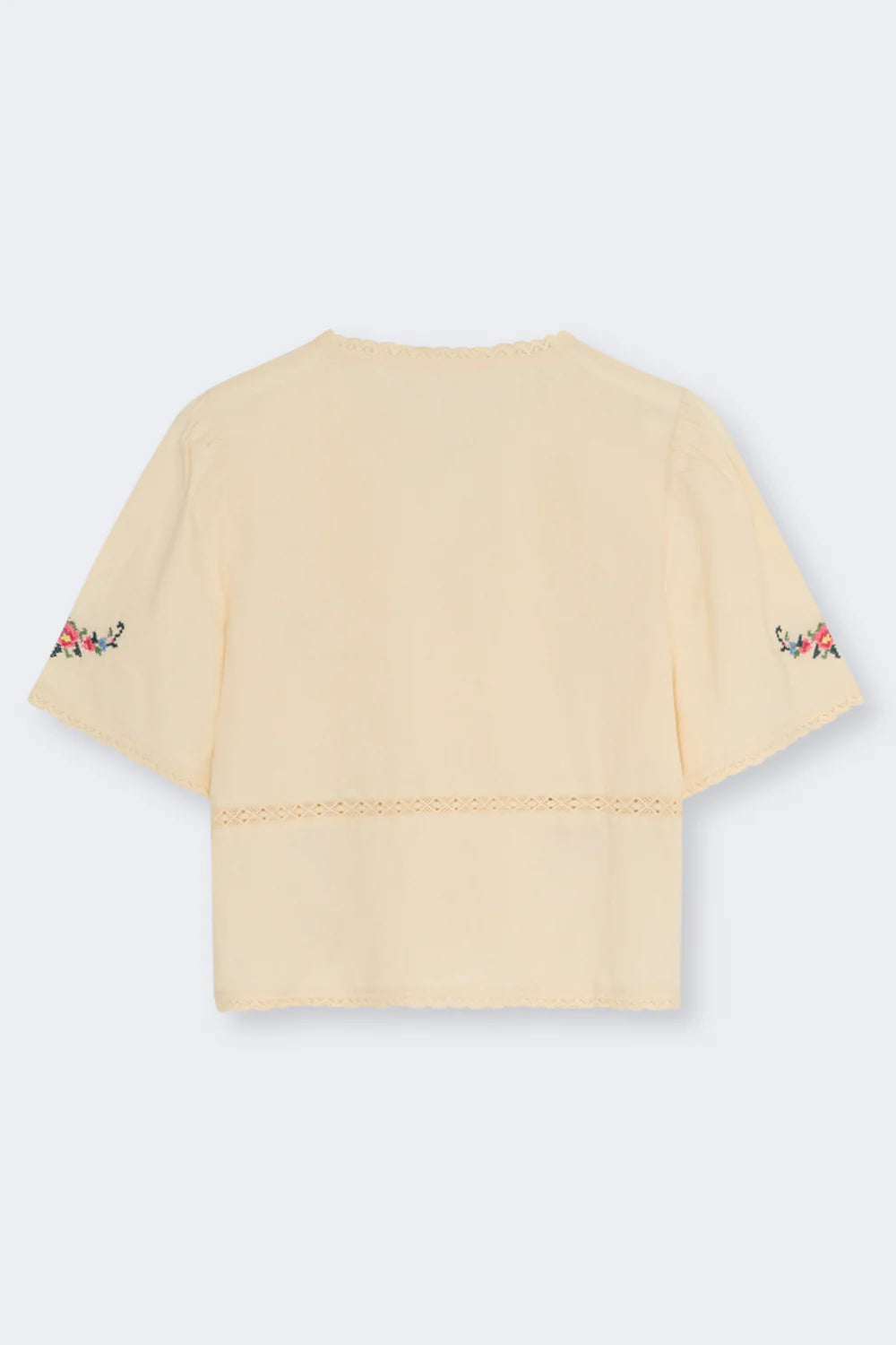 Narcise Embroidered Blouse Ecru