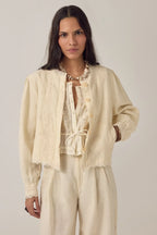 Maison Hotel Otelo Linen Jacket in Cream