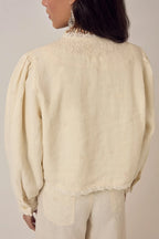 Maison Hotel Otelo Linen Jacket in Cream