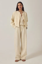 Maison Hotel Otelo Linen Jacket in Cream