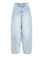 Object Barrel Leg Jeans in soft blue denim