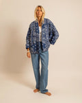 Aokyanos Quilted Cotton Jacket in Blue Bandana
