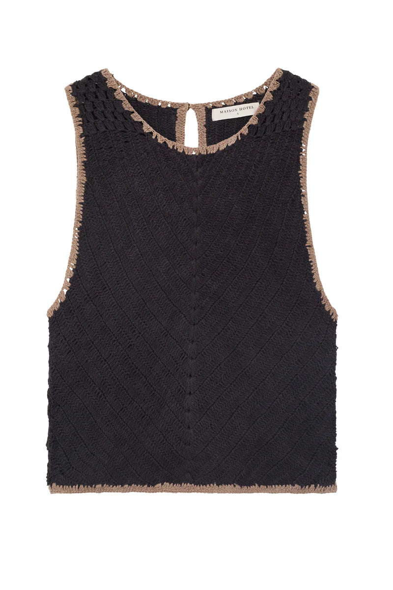 Maison Hotel crochet vest top