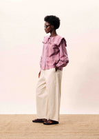 FRNCH Lilac embroidered shirt
