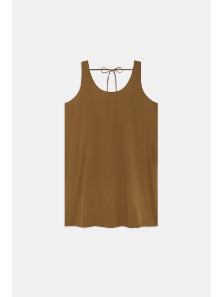 Suncoo Short Dress in Camel Cotton