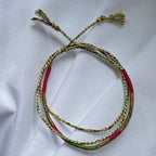 Sukh lucky charm cord bracelet: LIGHT GREY
