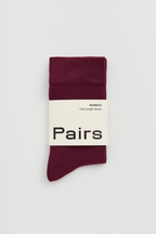 Pairs Dark Plum Bamboo Socks