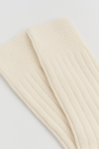 Pairs Clotted Cream Merino Bed Socks