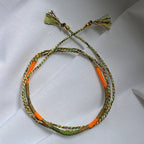 Sukh lucky charm cord bracelet in orange