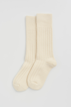 Pairs Clotted Cream Merino Bed Socks